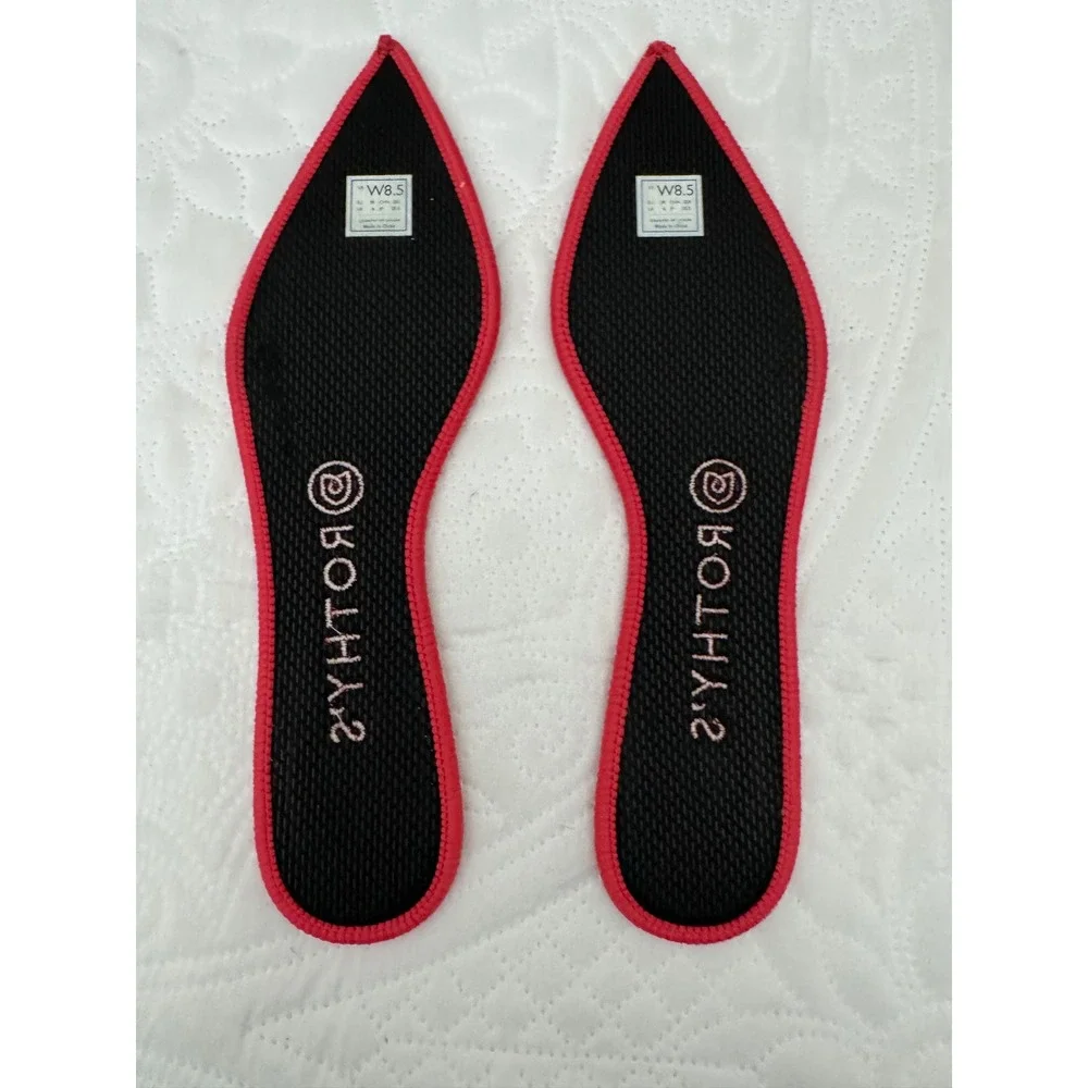 Rothy's Bow Tie Mary Jane Pointed Toe Flats Shoes Red Size 8.5